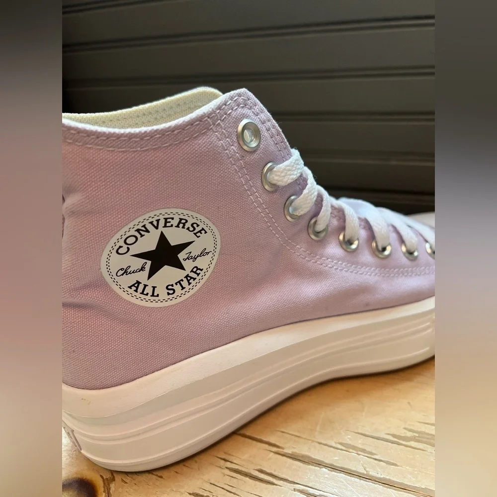 Converse All Star Move Platform Hi Top Trainers Lilac/Pale Amethyst W Size 10